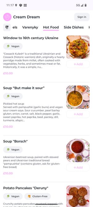  at Cream Dream in London