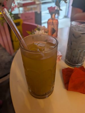 Sea buckthorn tea at Cream Dream in London