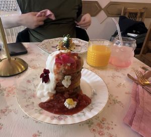 Rainbow pancakes 2026  at Cream Dream - Covent Garden in London