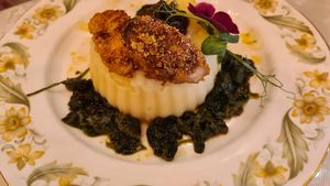 Mashed potato and fried banana with amazing flavourings  at Cream Dream - Covent Garden in London