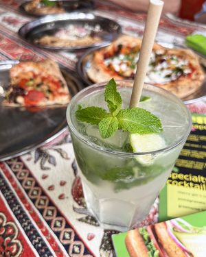 Cooling mint lemonade  at Letters and Numbers in Yerevan