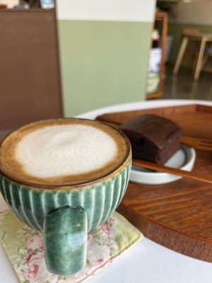 Coffee with oat milk  at Some of us Coffee - Maybe closed in Jeju