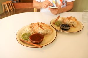 bread platters at Some of us Coffee - Maybe closed in Jeju
