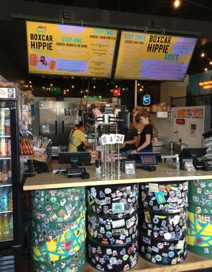 Ordering counter at Boxcar Hippie in Rochester