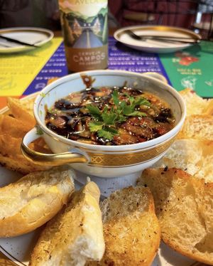 Entrada deliciosa. Vinagrete agridoce de cogumelos   at Lezap Bistrô  in Bocaina De Minas