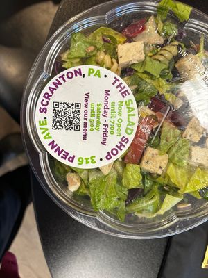 Salad lid at The Salad Shop in Scranton