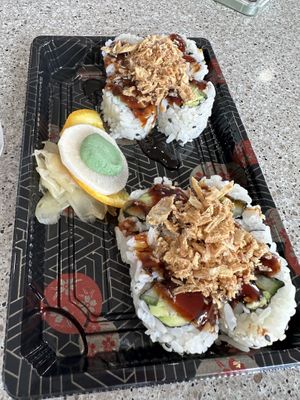 Crunchy Onion Sushi  at VeggiEAT in Sedona