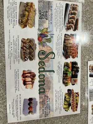 Sushi menu  at VeggiEAT in Sedona