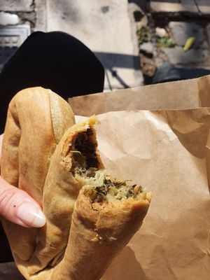 Spinach at Bamboo Vegan Cafe in Athens