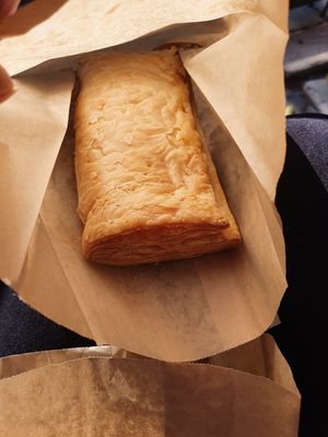 Bacon pie at Bamboo Vegan Cafe in Athens