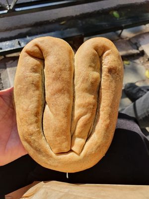 Spinach pie at Bamboo Vegan Cafe in Athens