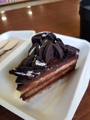 The cake at Bamboo Vegan Cafe in Athens
