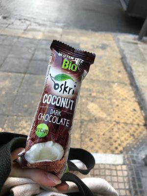 Coconut bar at Bamboo Vegan Cafe in Athens