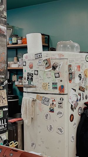 A cool fridge  #Veganuary at Bamboo Vegan Cafe in Athens