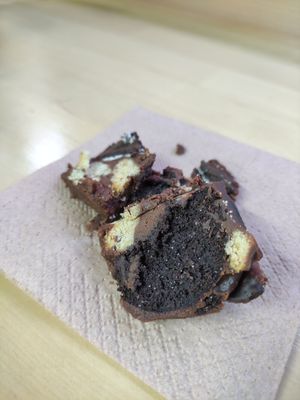 Log cake bits at Bamboo Vegan Cafe in Athens