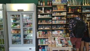 Mini market at Bamboo Vegan Cafe in Athens