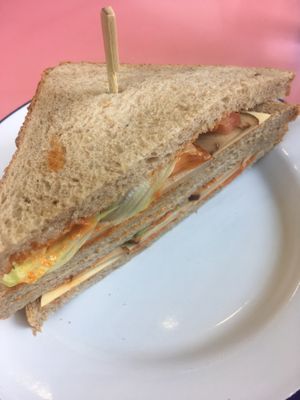 Smoked tofu sandwich  at Bamboo Vegan Cafe in Athens