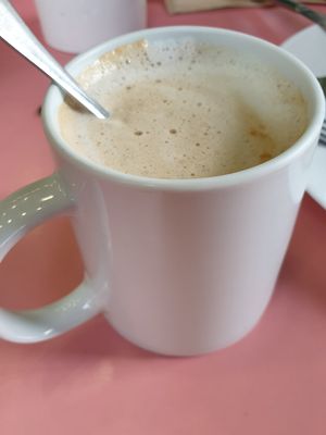 Cappuccino at Bamboo Vegan Cafe in Athens