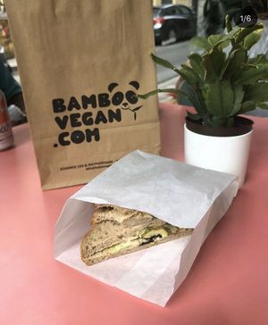 delicious sandwiches at Bamboo Vegan Cafe in Athens