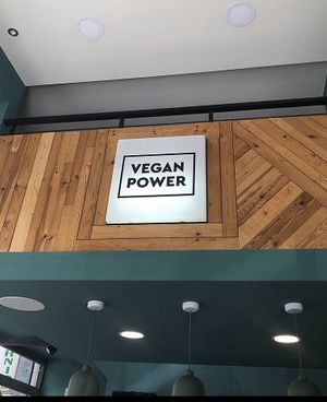 Vegan power :) at Bamboo Vegan Cafe in Athens