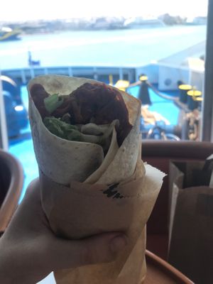 Jackfruit wrap at Bamboo Vegan Cafe in Athens