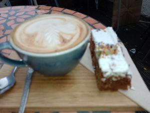 Carrot cake at Projects in Frome