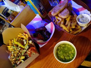 So much tasty food! at Hank's Dirty in Cambridge