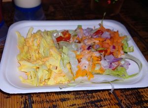 Side salad and coleslaw at Hank's Dirty in Cambridge