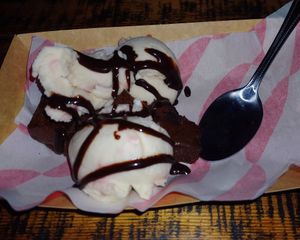 Chocolate torte at Hank's Dirty in Cambridge