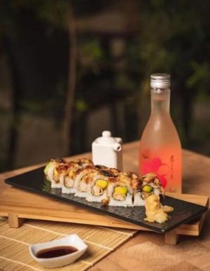 Nasu Flambe Roll at Unagui Japonese Cuisine in Punta Cana