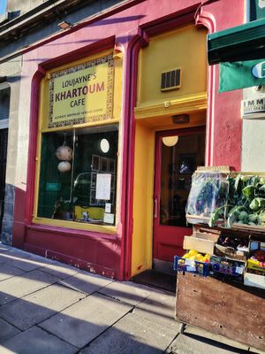 Store front at Khartoum Cafe in Edinburgh