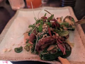 Shiitake, pardon pepper, miso & cashew at The Ivy Asia in Guildford