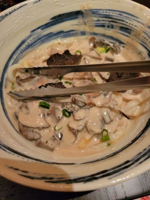 Truffle Udon-- will have dreams about it... at PLANTA in Brooklyn
