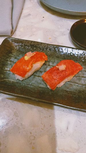 Watermelon ahi nigiri   at PLANTA in Brooklyn