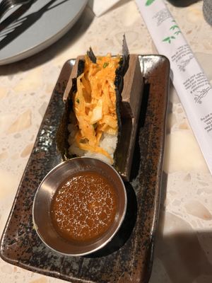 Spicy crab roll also amazinggg  at PLANTA in Brooklyn