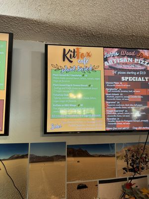 lots of options!  at The Kit Fox Cafe in Tecopa