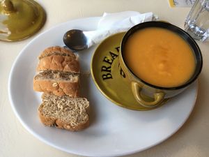 Sweet Potato and Parsnip Soup - Vegan ?  at Tiamo's in Stockport