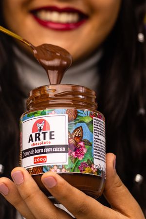 Creme de baru com cacau orgânico, 100% 🌱   at Arte Chocolate - Factory & Shop in Goias