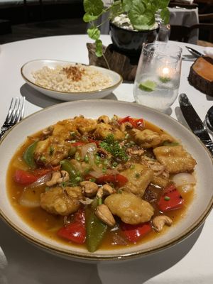 Cashew ‘chicken’   at Tangi Restaurant in Ubud