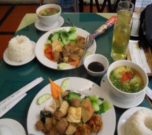 set meal 50,000 dong at Nang Tam in Hanoi