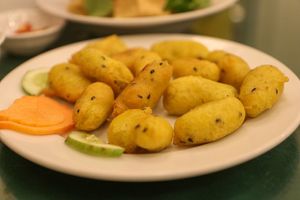 fried sweet potatoes at Nang Tam in Hanoi