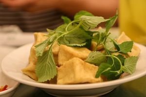 fried tofu at Nang Tam in Hanoi