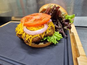 Beefless Burger at Brew Inc. in Larnaca