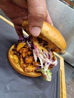 Jerk Chickn Burger at Brew Inc. in Larnaca