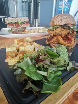 Dub Plate chick: Fried Mushroom burger at Brew Inc. in Larnaca