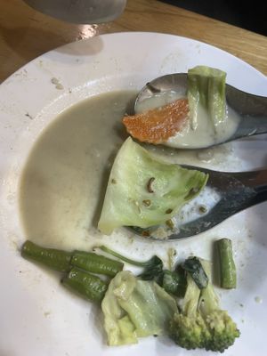 Curry with grubs   at 6ixcret Meet by Chef Tommy in Bangkok