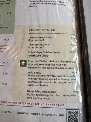 Vegan summer rolls   at Khoai Cafe in London