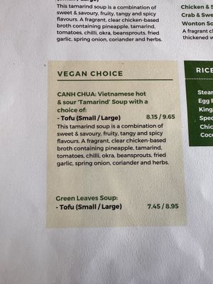 FAIR WARNING: ⚠️ Mislabeled as vegan. I asked to clarify about the chicken broth. It is in fact not vegan 😞  at Khoai Cafe in London