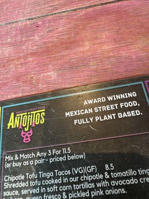 Antojitos menu header   at Antojitos - Edinburgh Street Food in Edinburgh