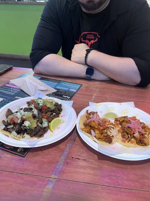 Seitan tacos and chicken tacos   at Antojitos - Edinburgh Street Food in Edinburgh